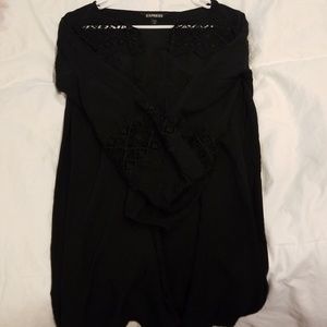 Black loose mini dress